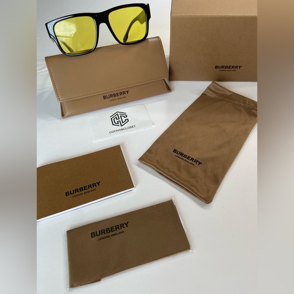 BURBERRY KNIGHT BE4358 Yellow Lens Oversized Men Sunglasses yellow lenses - Picture 11 of 14